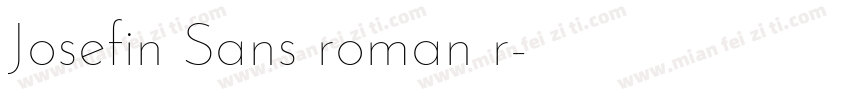 Josefin Sans roman r字体转换